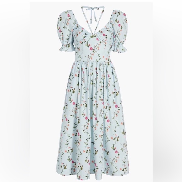 Hill House Ophelia Blue Floral Dress - Picture 2 of 6